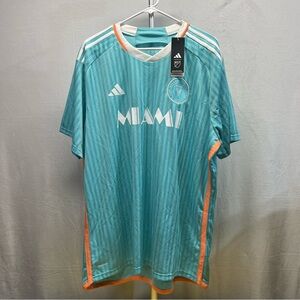 Adidas Men's Aqua and Orange Miami Jersey 2x